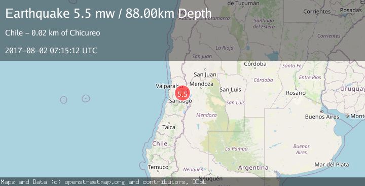 Map of REGION METROPOLITANA, CHILE