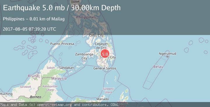 Map of MINDANAO, PHILIPPINES