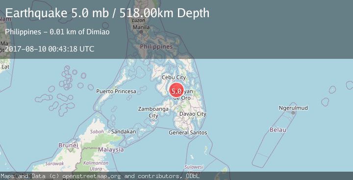 Map of BOHOL, PHILIPPINES