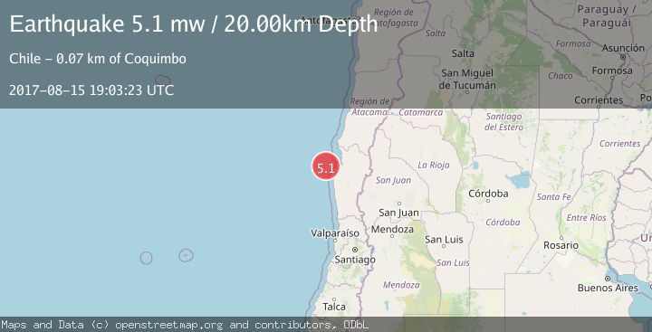 Map of OFFSHORE COQUIMBO, CHILE