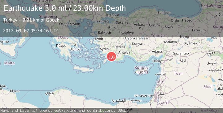 Map of DODECANESE IS.-TURKEY BORDER REG