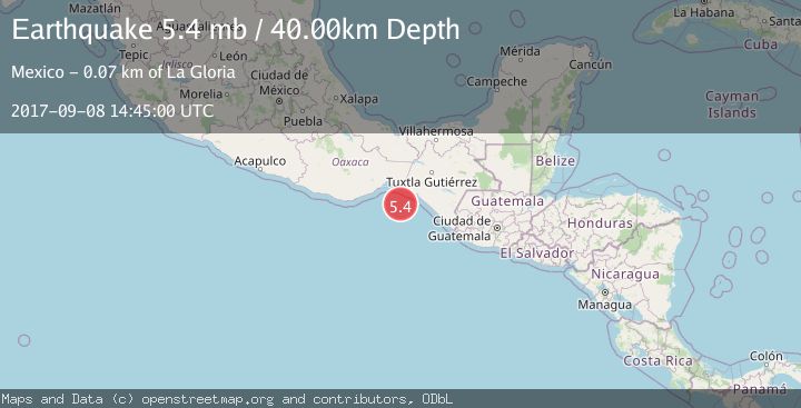 Map of OFFSHORE OAXACA, MEXICO