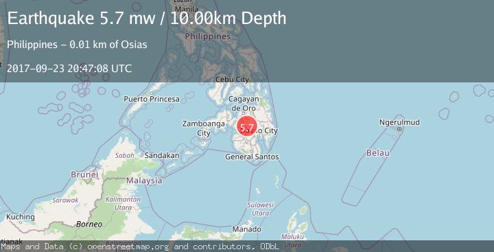 Map of MINDANAO, PHILIPPINES