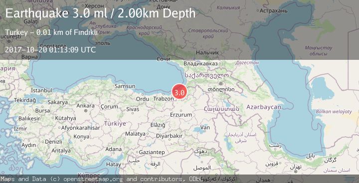 Map of EASTERN TURKEY