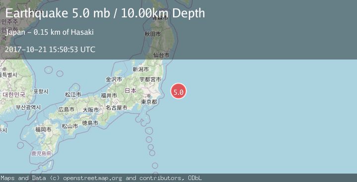 Map of OFF EAST COAST OF HONSHU, JAPAN
