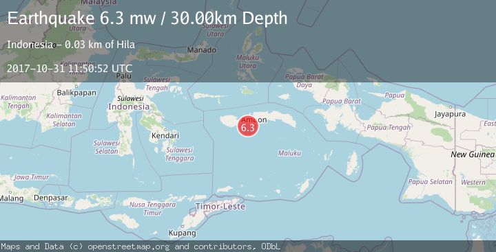 Map of SERAM, INDONESIA