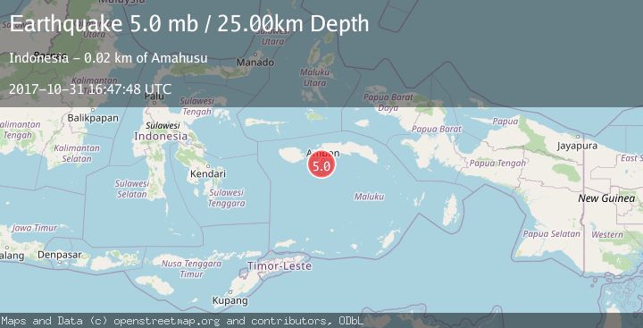 Map of SERAM, INDONESIA