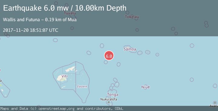 Map of SAMOA ISLANDS REGION