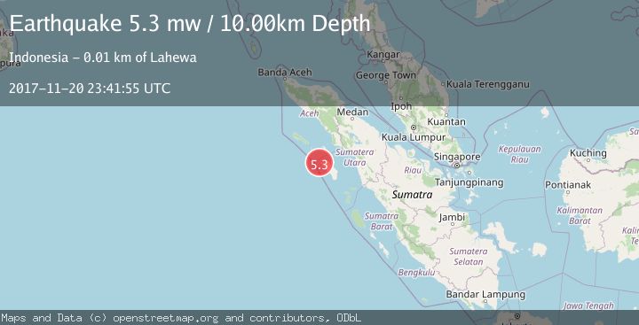 Map of NIAS REGION, INDONESIA