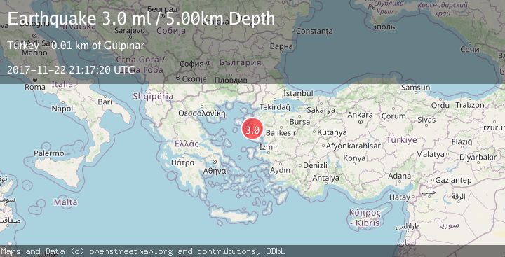 Map of NEAR THE COAST OF WESTERN TURKEY
