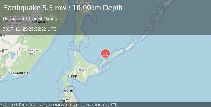Map of KURIL ISLANDS