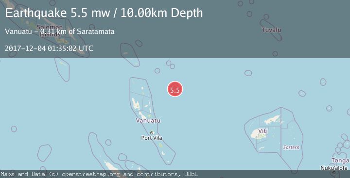 Map of VANUATU REGION