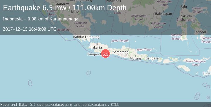 Map of JAVA, INDONESIA