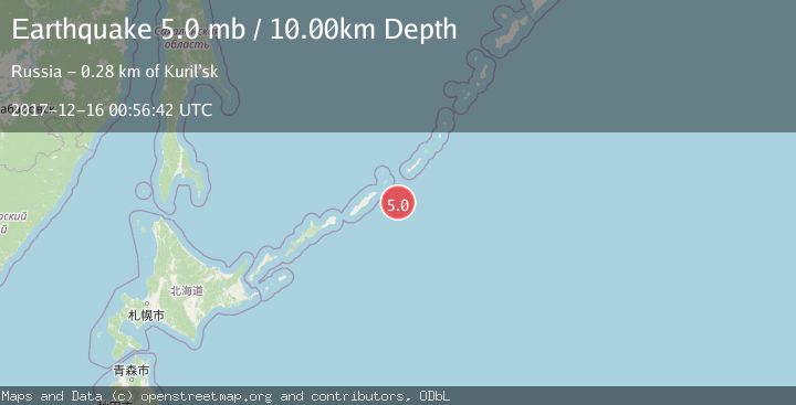 Map of KURIL ISLANDS