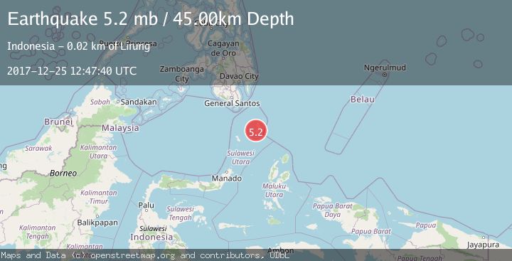Map of KEPULAUAN TALAUD, INDONESIA