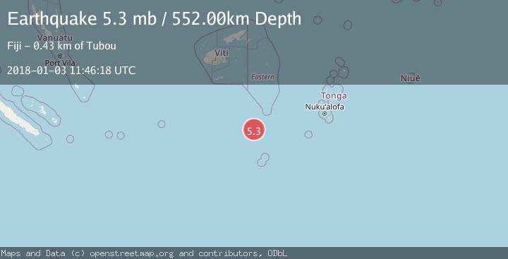 Map of SOUTH OF FIJI ISLANDS