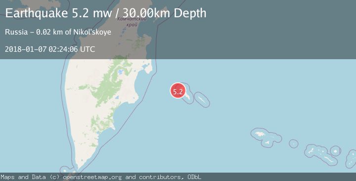 Map of KOMANDORSKIYE OSTROVA REGION