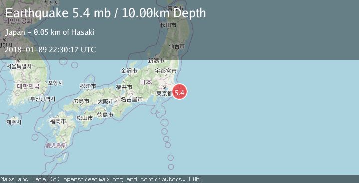 Map of NEAR EAST COAST OF HONSHU, JAPAN