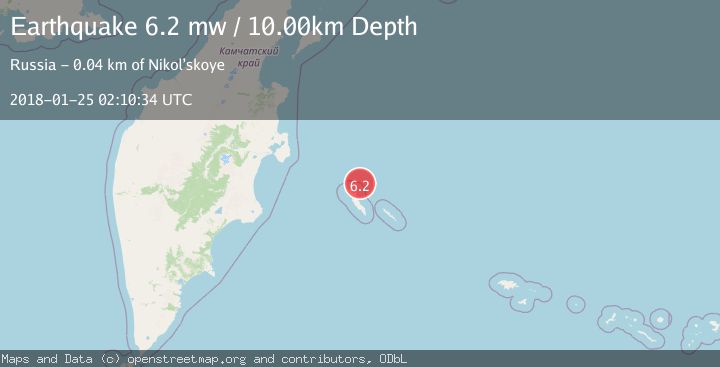 Map of KOMANDORSKIYE OSTROVA REGION