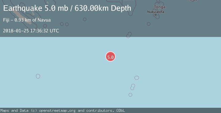 Map of SOUTH OF FIJI ISLANDS