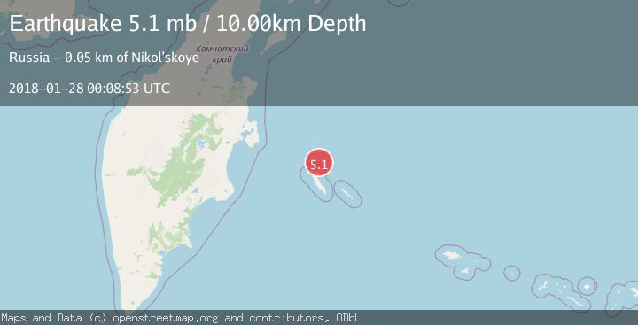 Map of KOMANDORSKIYE OSTROVA REGION