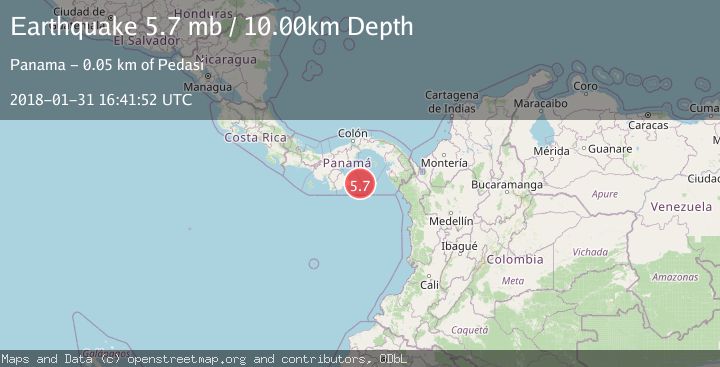Map of SOUTH OF PANAMA