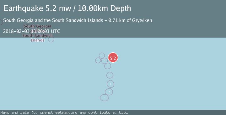 Map of SOUTH SANDWICH ISLANDS REGION