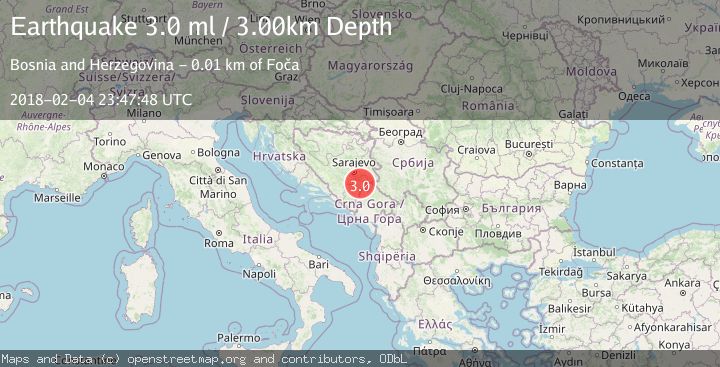 Map of BOSNIA AND HERZEGOVINA
