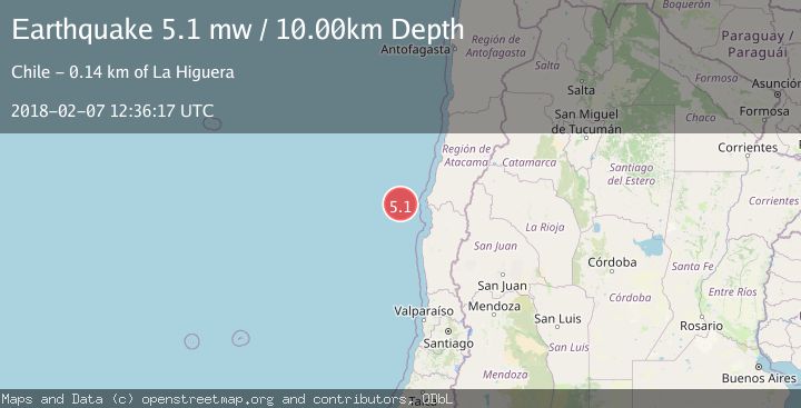 Map of OFF COAST OF COQUIMBO, CHILE