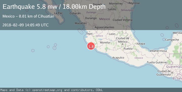 Map of OFFSHORE COLIMA, MEXICO