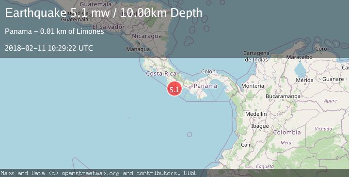Map of PANAMA-COSTA RICA BORDER REGION
