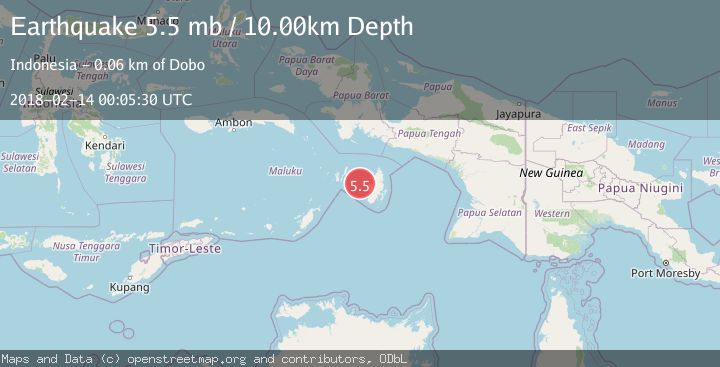 Map of KEPULAUAN ARU REGION, INDONESIA