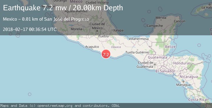 Map of OAXACA, MEXICO
