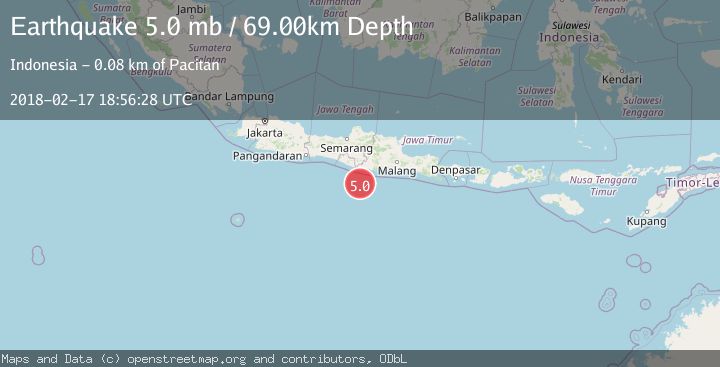 Map of JAVA, INDONESIA