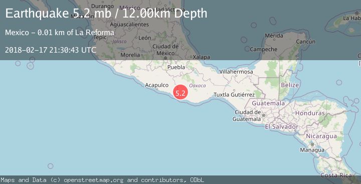 Map of OAXACA, MEXICO