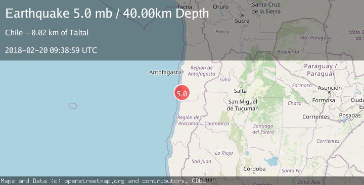Map of OFFSHORE ANTOFAGASTA, CHILE
