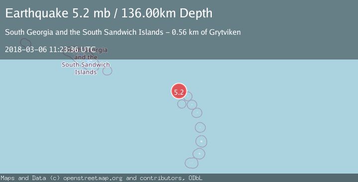 Map of SOUTH SANDWICH ISLANDS REGION