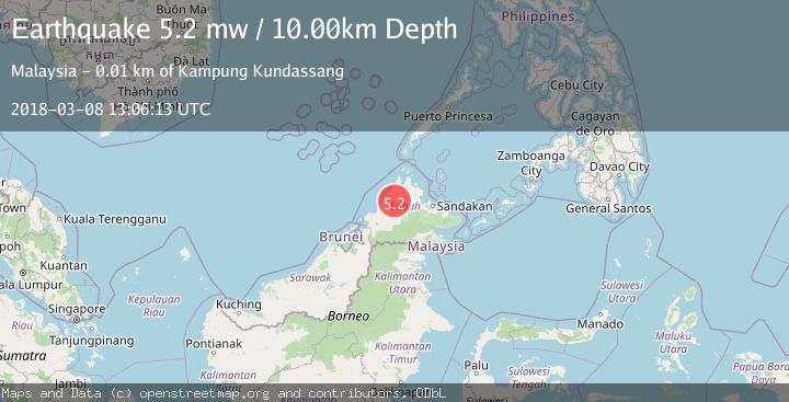 Map of SABAH, MALAYSIA