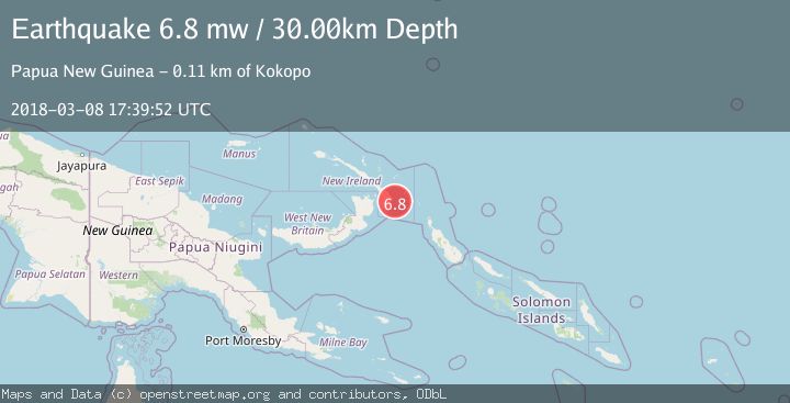 Map of NEW IRELAND REGION, P.N.G.