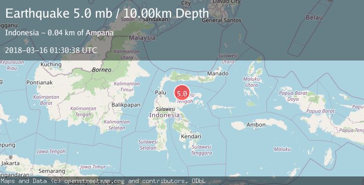 Map of SULAWESI, INDONESIA