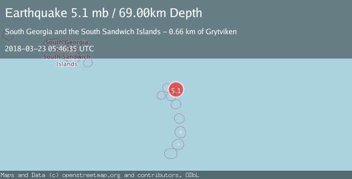Map of SOUTH SANDWICH ISLANDS REGION