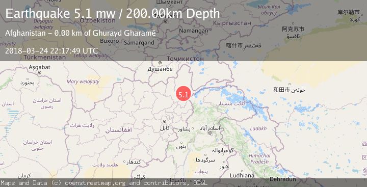 Map of HINDU KUSH REGION, AFGHANISTAN