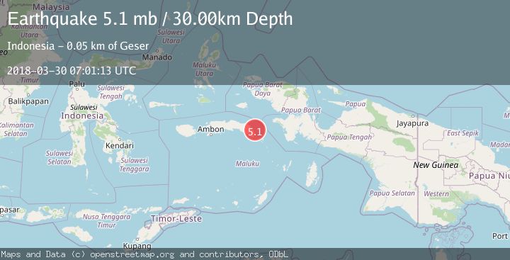 Map of SERAM, INDONESIA