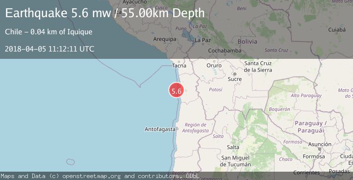 Map of OFFSHORE TARAPACA, CHILE
