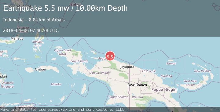 Map of NEAR N COAST OF PAPUA, INDONESIA