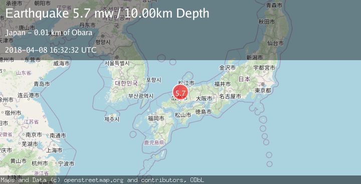 Map of WESTERN HONSHU, JAPAN