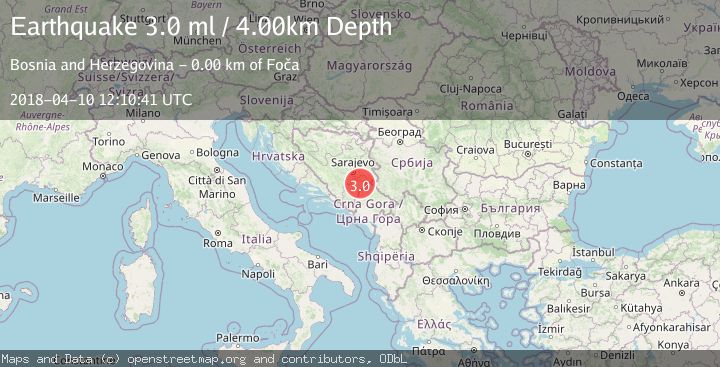 Map of BOSNIA AND HERZEGOVINA