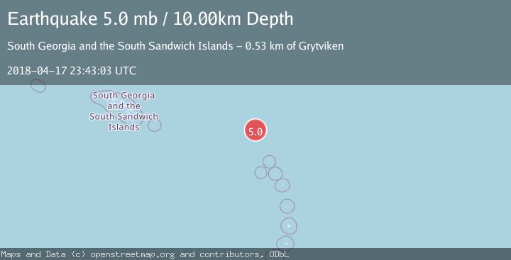 Map of SOUTH SANDWICH ISLANDS REGION