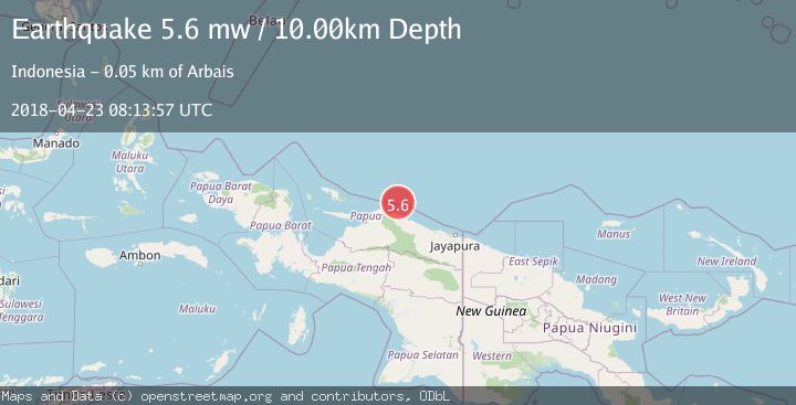 Map of NEAR N COAST OF PAPUA, INDONESIA