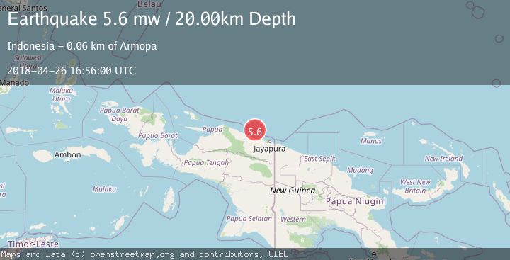 Map of NEAR N COAST OF PAPUA, INDONESIA